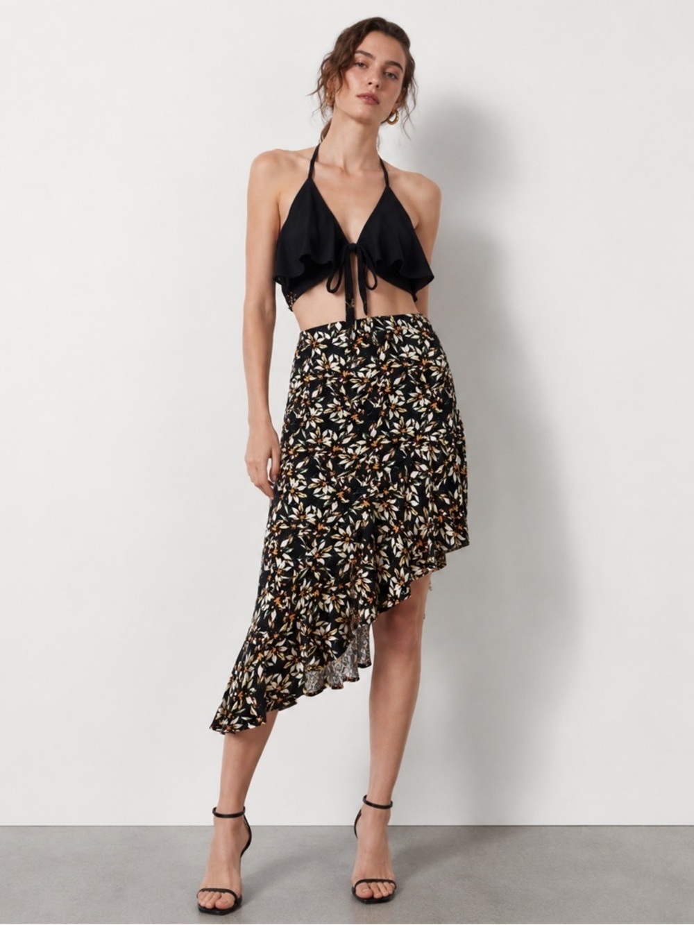 Guess Women's Romily Asymmetrical Floral Skirt Size XS